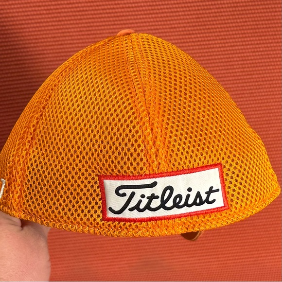 Titleist New Era Pro V1 Footjoy Orange Hat Size Smalll-Medium - Picture 3 of 4